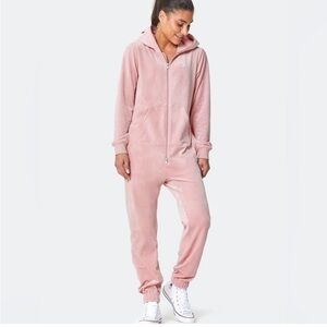 Legacy Onepiece Soft Pink Hooded Jumpsuit